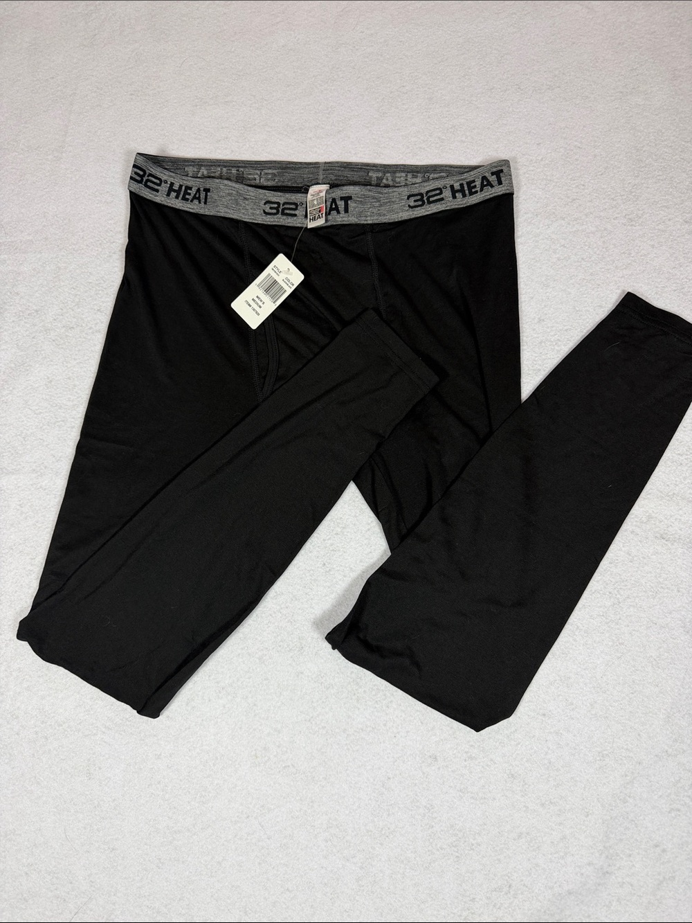 32 Degrees Heat Thermal Base Layer Pants Mens M Black Lightweight Long Johns NWT